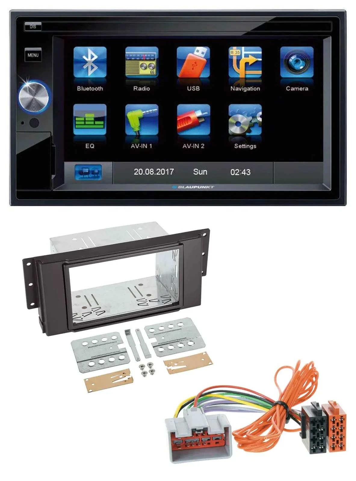 Blaupunkt SD Bluetooth 2DIN MP3 USB AUX Autoradio für Land Rover Free Lander 11-