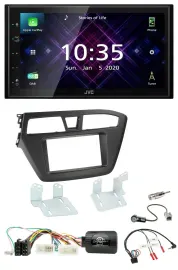 JVC DAB 2DIN Lenkrad Bluetooth USB Autoradio für Hyundai i20 ab 2015 ohne Sounds
