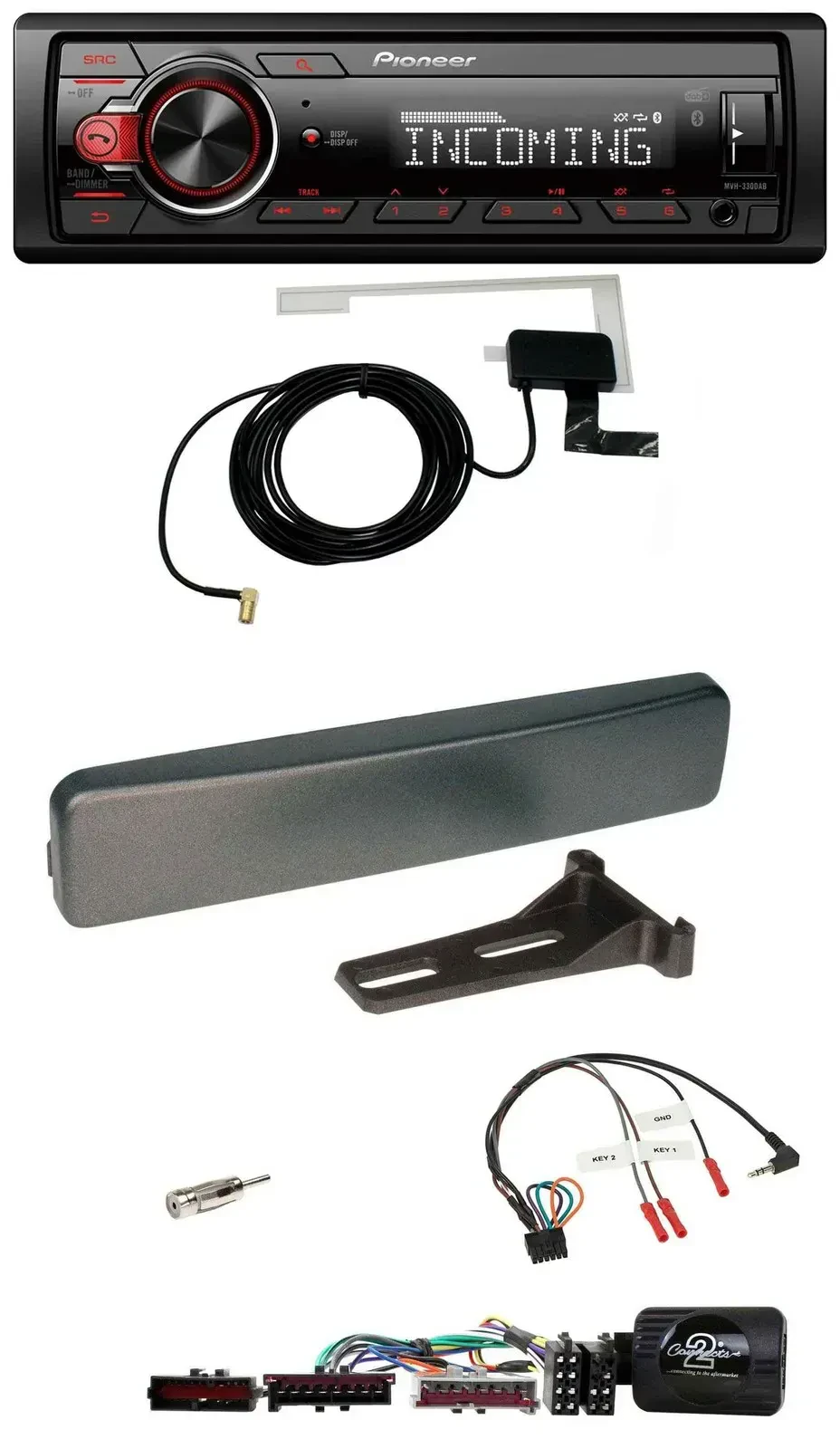 Автомагнитола для Ford Mondeo/Focus Pioneer DAB, Bluetooth, USB, антрацит