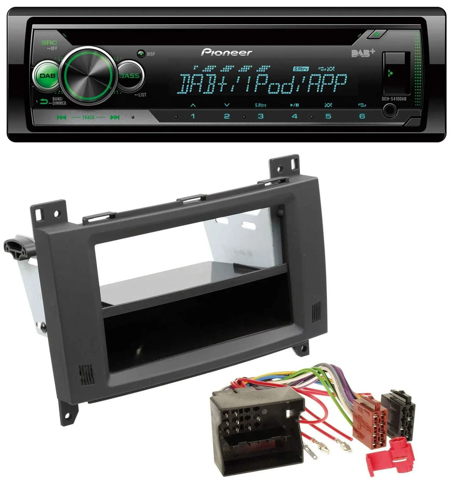 Автомагнитола Pioneer USB/MP3/CD, DAB, AUX для Mercedes A-/B-Class, Vito