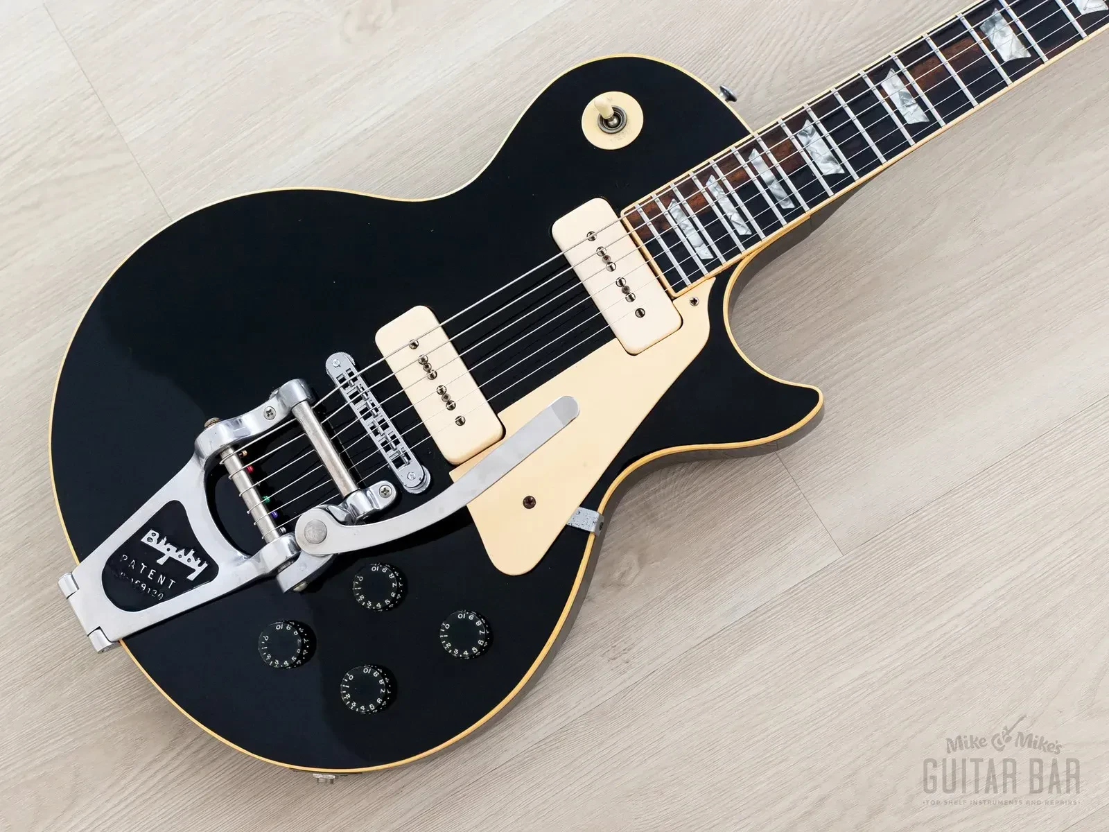 1979 Gibson Les Paul Pro Deluxe Vintage Electric Guitar Ebony w/ Bigsby B7, Case