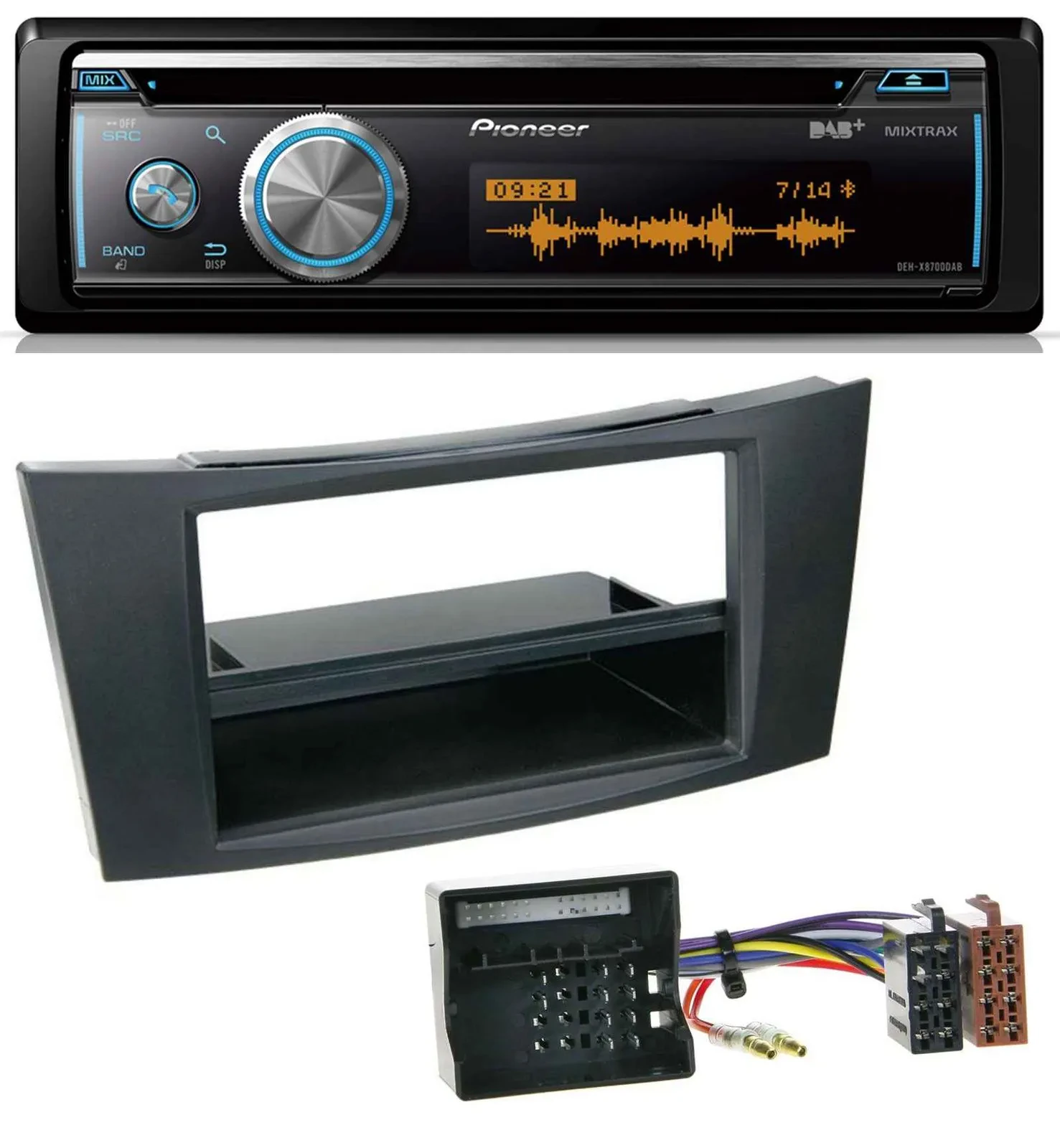Pioneer MP3 DAB USB CD Bluetooth Autoradio für Mercedes E-Klasse W211 02-09 Rubb