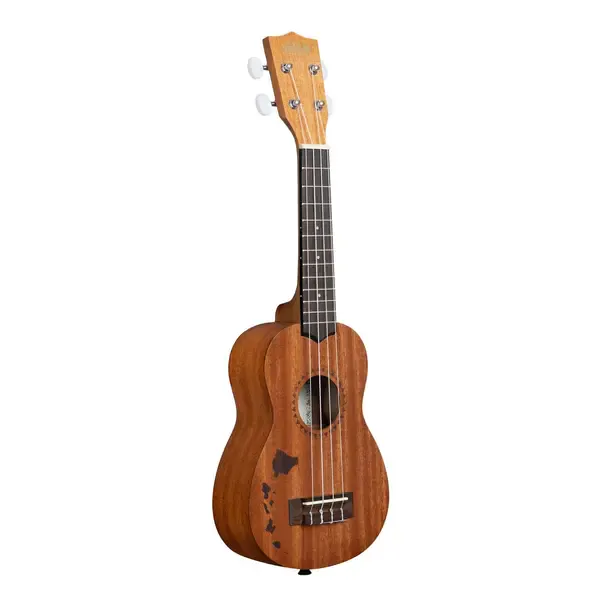 Укулеле Kala KA-15S-H1 Satin Mahogany Soprano Ukulele w/ Hawaiian Islands Graphic