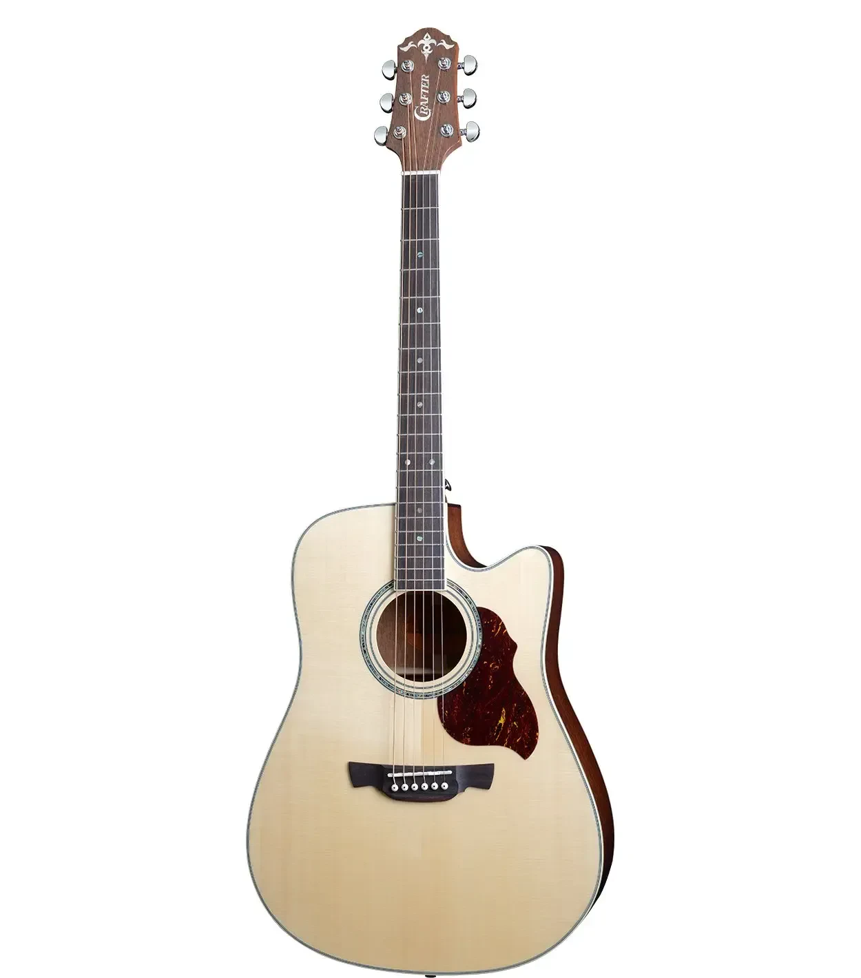 Электроакустическая гитара Crafter DE-6 Dreadnought Gloss Natural с чехлом 2025s