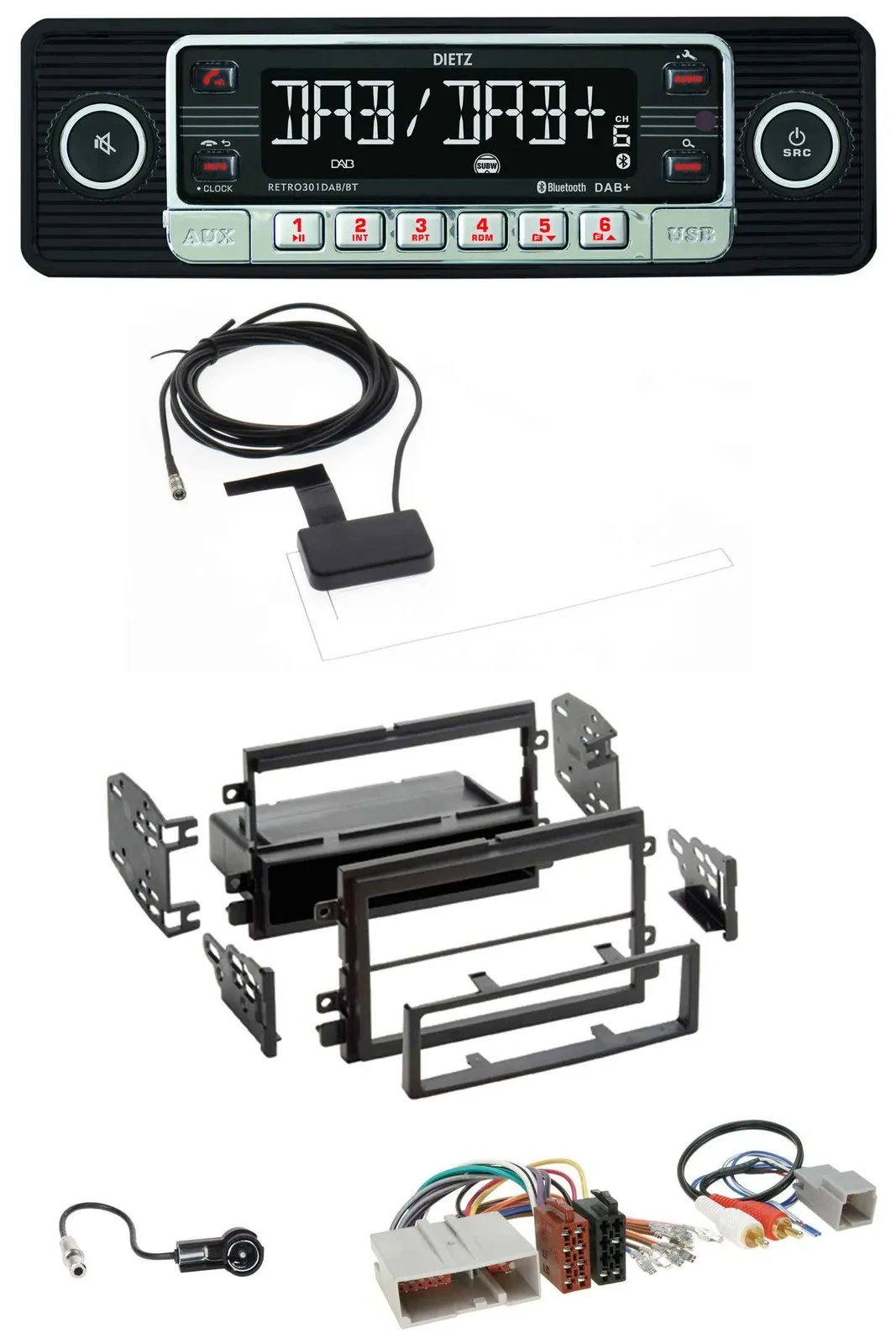 Dietz DAB Bluetooth USB MP3 Autoradio für Ford Mustang, F150 (2004-2009)