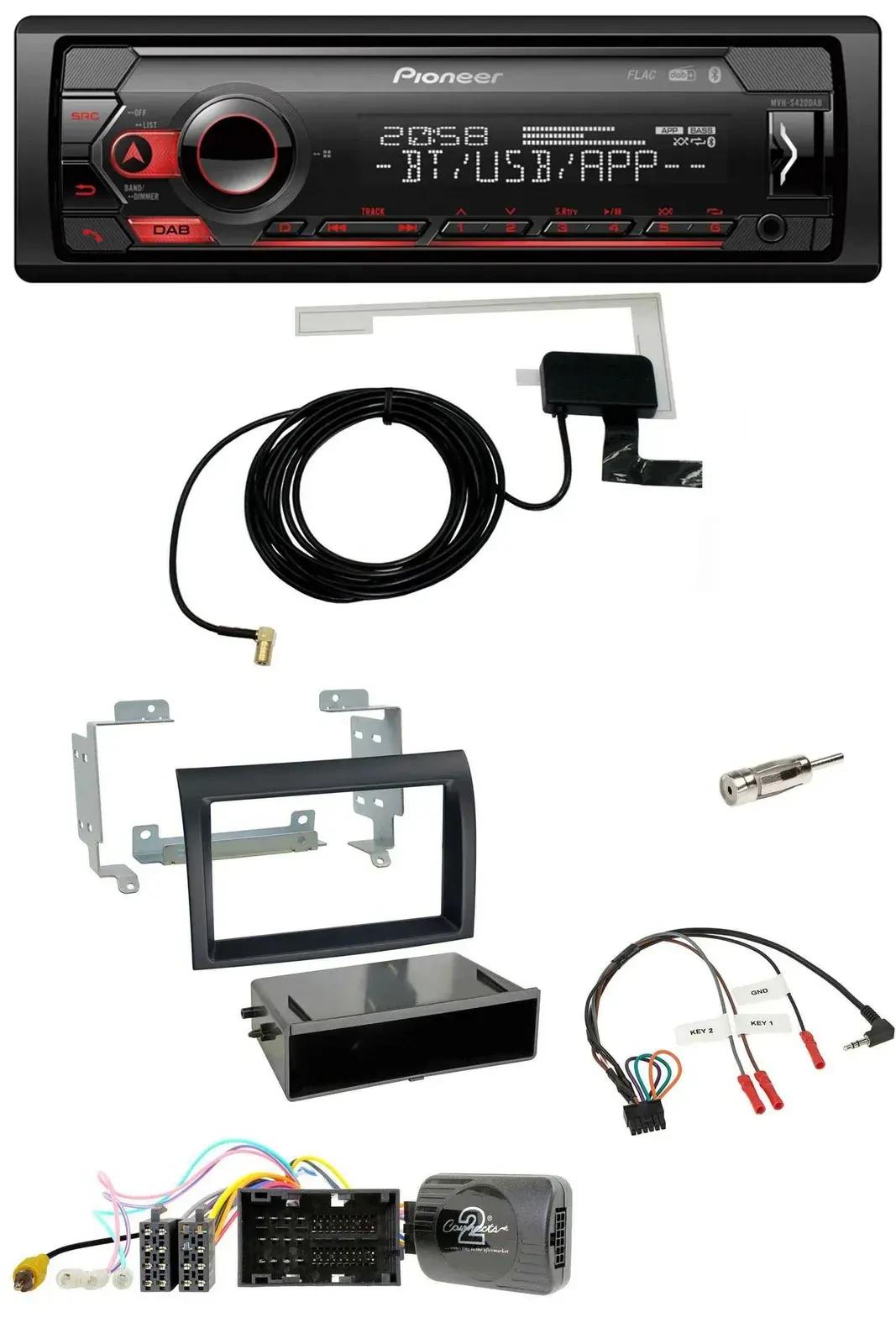 Автомагнитола для Citroen Jumper (с 2014) Pioneer DAB, USB, Bluetooth, совместима с управлением на руле