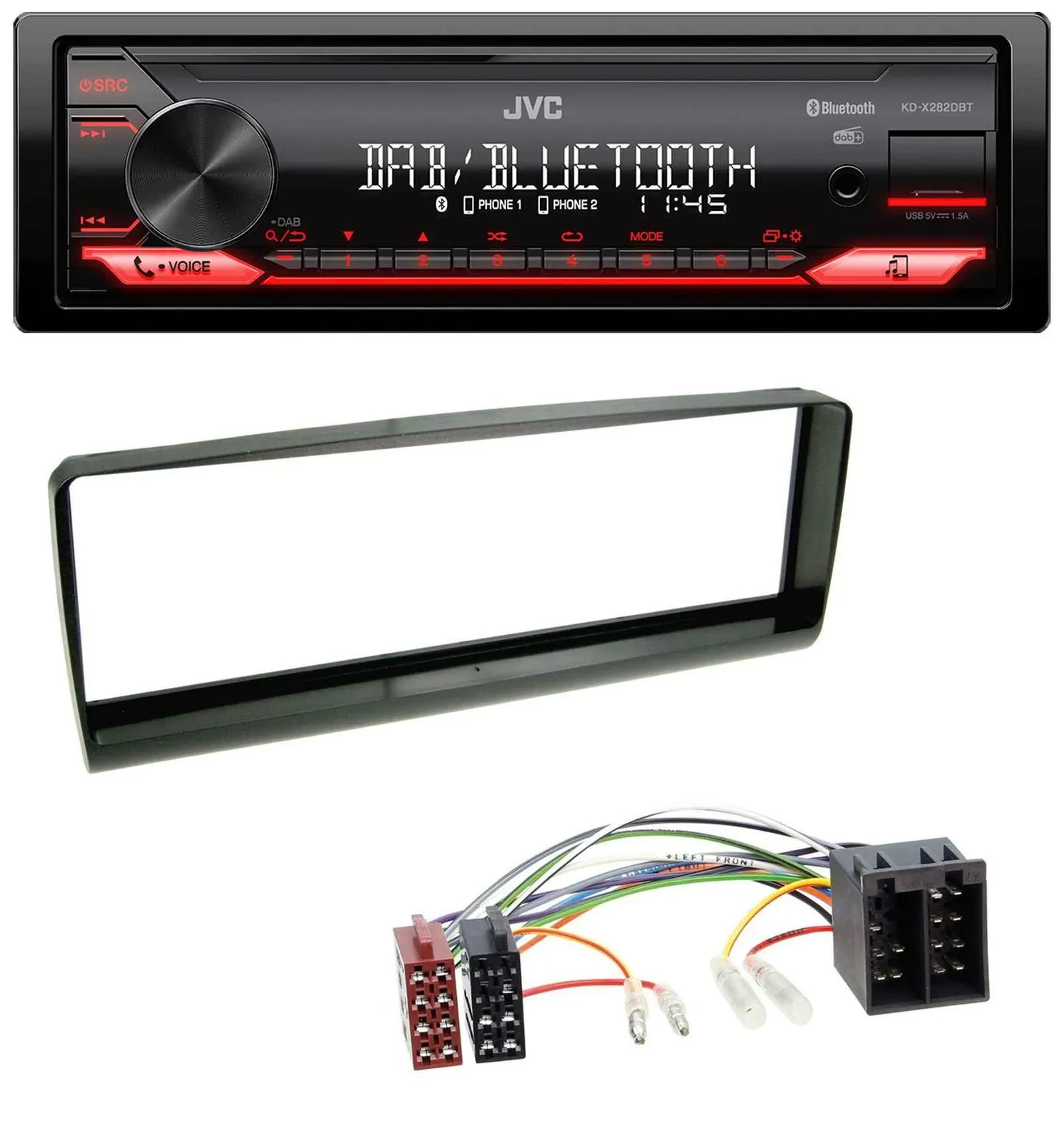 JVC Bluetooth USB DAB MP3 Autoradio für Alfa Romeo 156 (1997-2001)