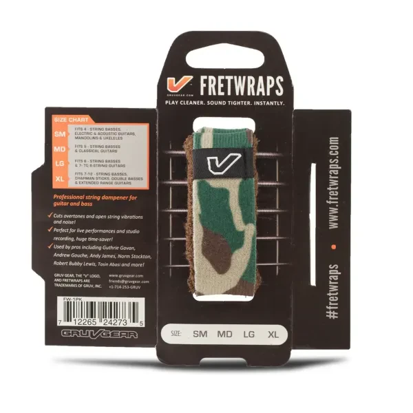 Gruv Gear FW-1PK-CMG-MD Medium Fretwraps 1-Pack String Muter Camo
