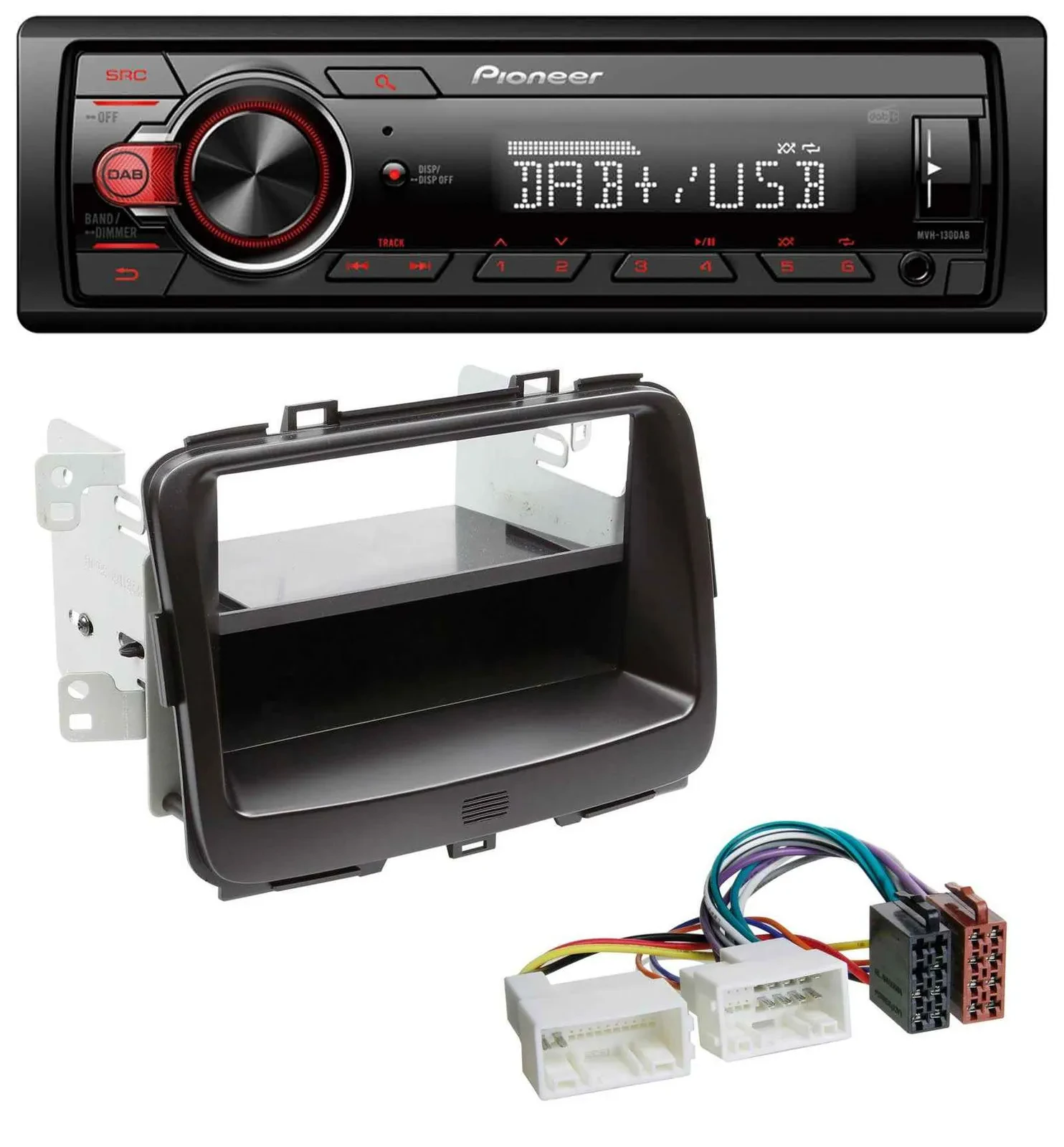 Автомагнитола Pioneer 1DIN, DAB, MP3, USB, AUX для Kia Carens 4 (RP, с 2013)
