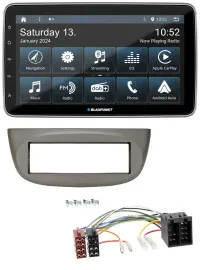 Blaupunkt USB DAB SD MP3 Bluetooth Autoradio für Renault Twingo 07-12 beige-grau