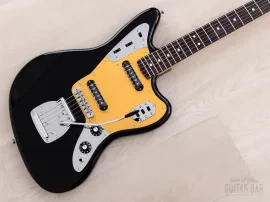 2024 Fender Traditional II 60s Jaguar Black w/ Gold Guard, Ishibashi FSR, Japan