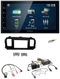 Автомагнитола Kenwood 2DIN, Bluetooth, USB, DAB для Citroen Jumpy/Spacetourer