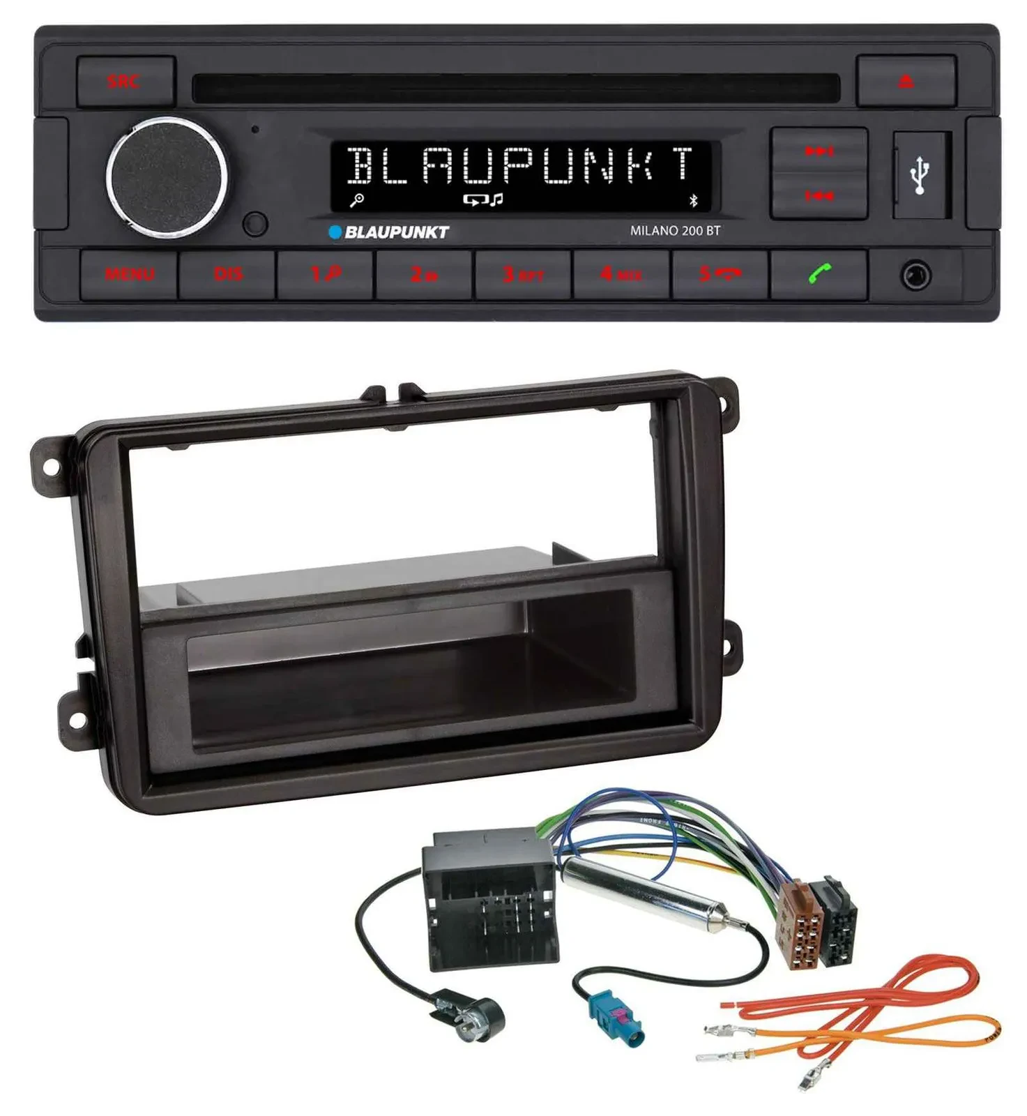 Blaupunkt MP3 USB CD Bluetooth AUX Autoradio für Skoda Praktik / Superb / Yeti