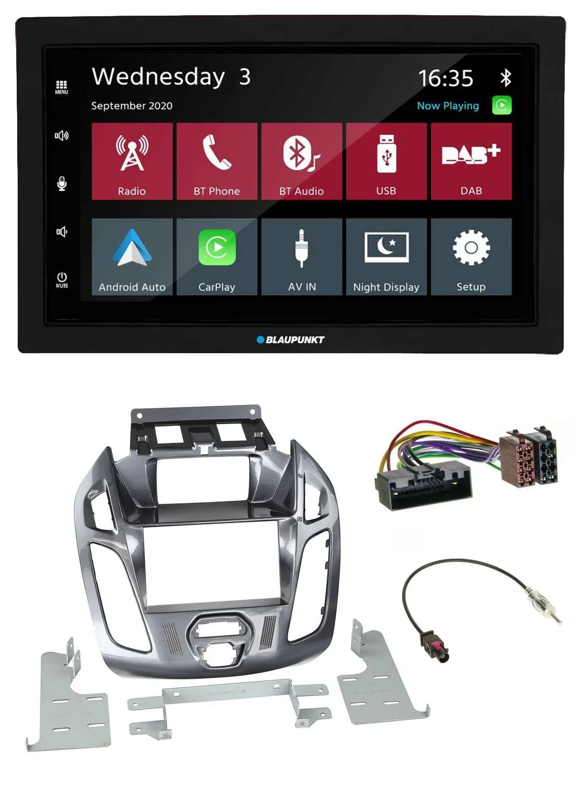 Автомагнитола Blaupunkt 2-DIN, DAB, Bluetooth, USB, MP3, для Ford Transit Connect, с дисплеем