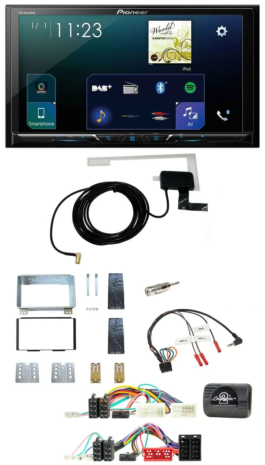 Pioneer 2DIN DAB USB Lenkrad Bluetooth Autoradio für KIA Carnival II VQ 2006-201