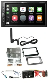 Автомагнитола для Alfa Romeo Mito (тип 955, с 2014 г.) Pioneer 2DIN, USB, Bluetooth, DAB, MP3, серебристая