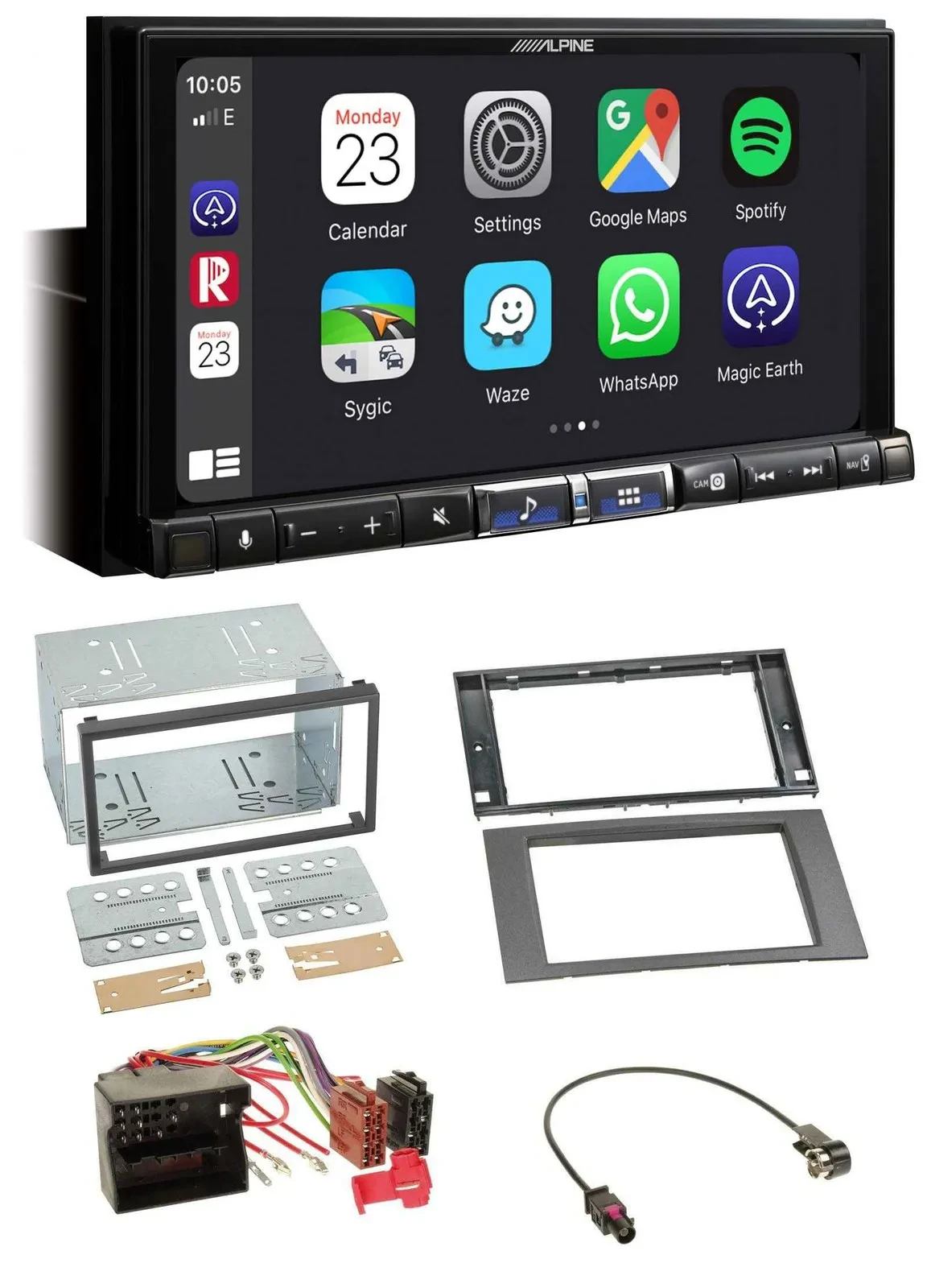 Alpine 2DIN DAB USB MP3 Bluetooth Autoradio für Ford C-Max Galaxy S-Max 03-07 an