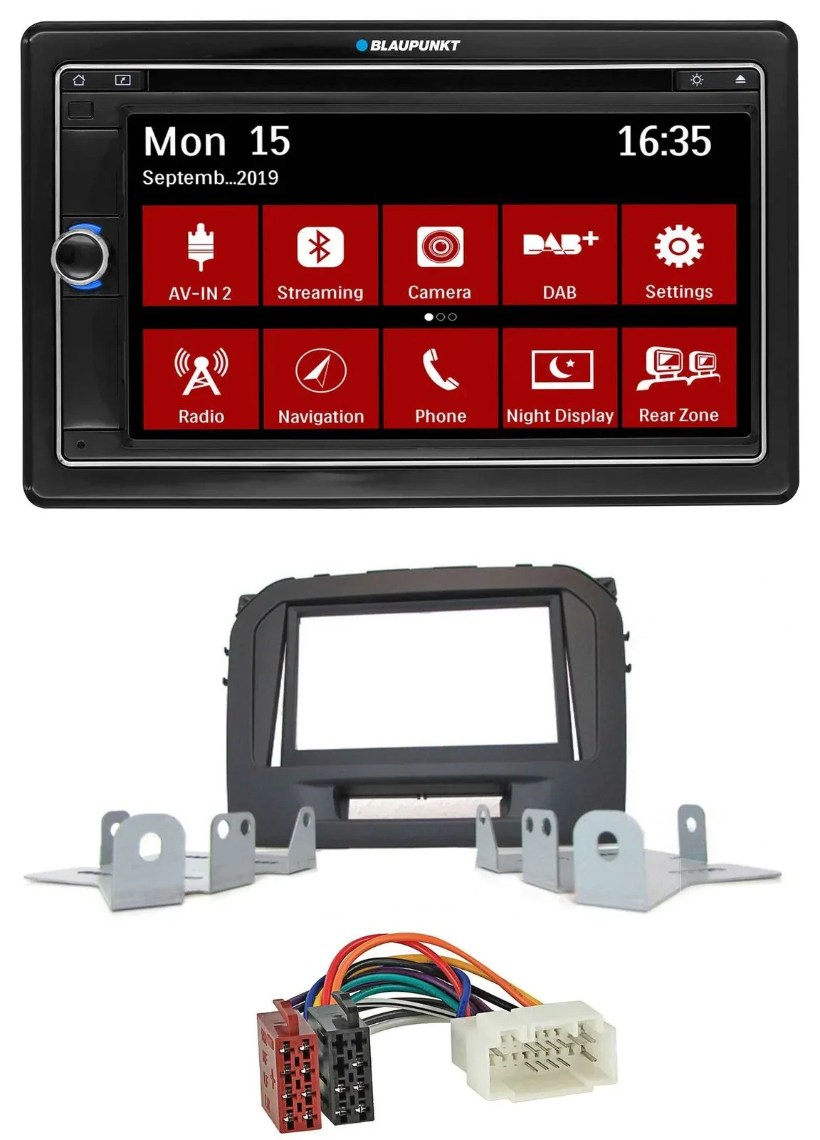 Blaupunkt Bluetooth DAB 2DIN USB DVD MP3 Autoradio für Suzuki Vitara LY ab 04/20