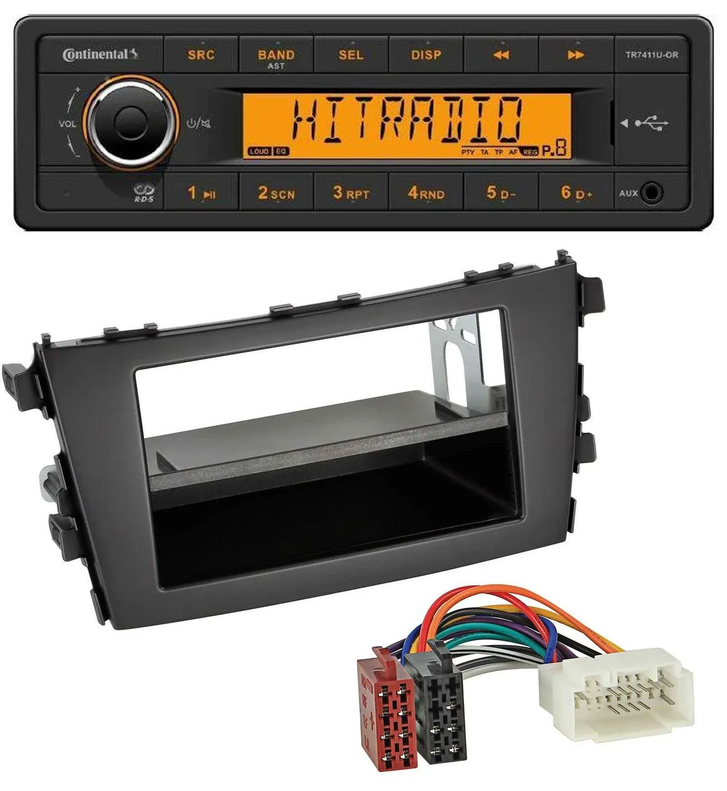 Continental 1DIN USB AUX MP3 Autoradio für Suzuki Celerio (LF, ab 2014)