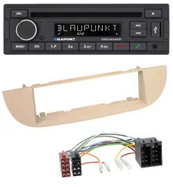 Blaupunkt USB MP3 Bluetooth DAB CD Autoradio für Fiat 500 ab 2007 perlgrau beige