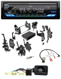 Автомагнитола для Toyota FJ (с 2007) JVC Bluetooth, DAB, USB, поддержка управления на руле