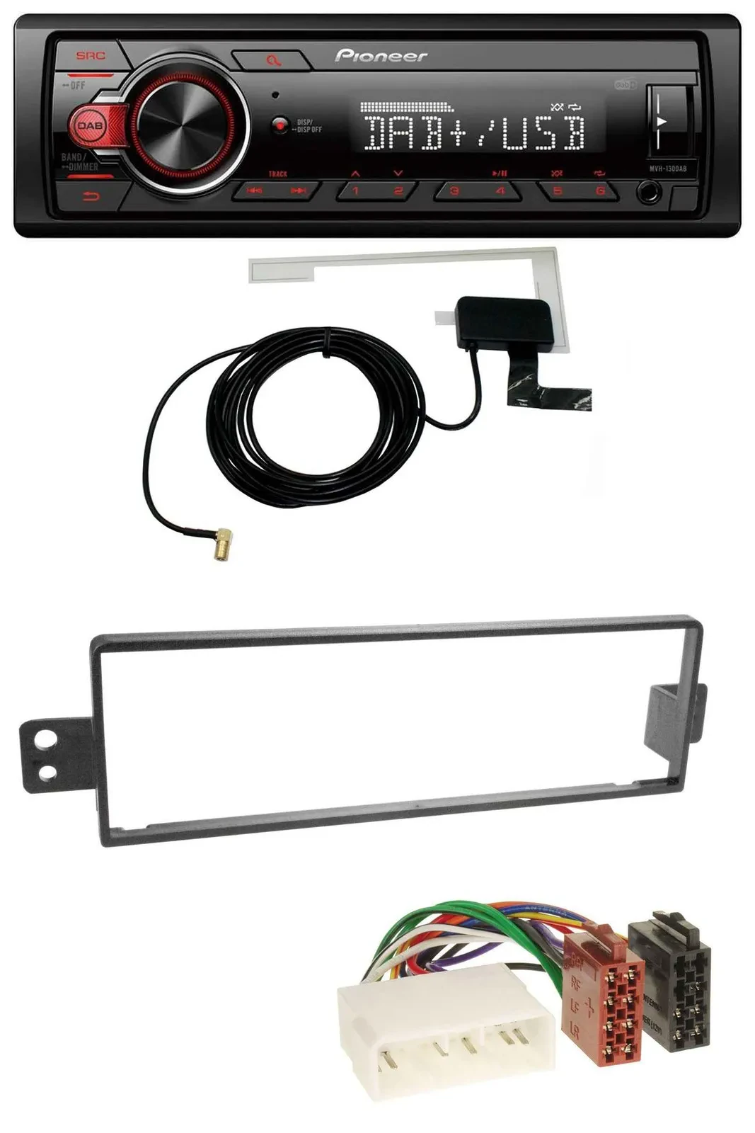 Pioneer 1DIN MP3 DAB USB AUX Autoradio für SsangYong Rexton