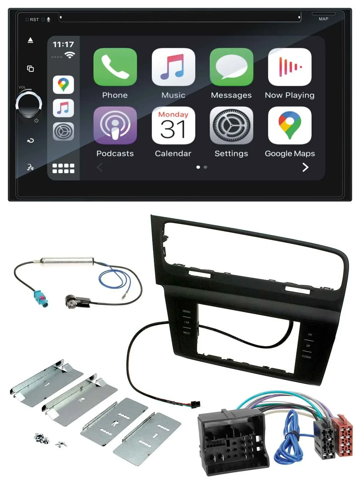 Blaupunkt 2DIN Bluetooth DAB USB DVD MP3 Autoradio für VW Golf VII (ab 11/2012)