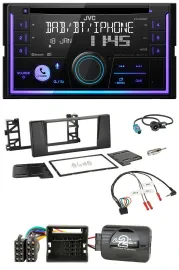 JVC Lenkrad USB 2DIN DAB Bluetooth CD Autoradio für BMW 5er E39 01-04 Aktivsyste