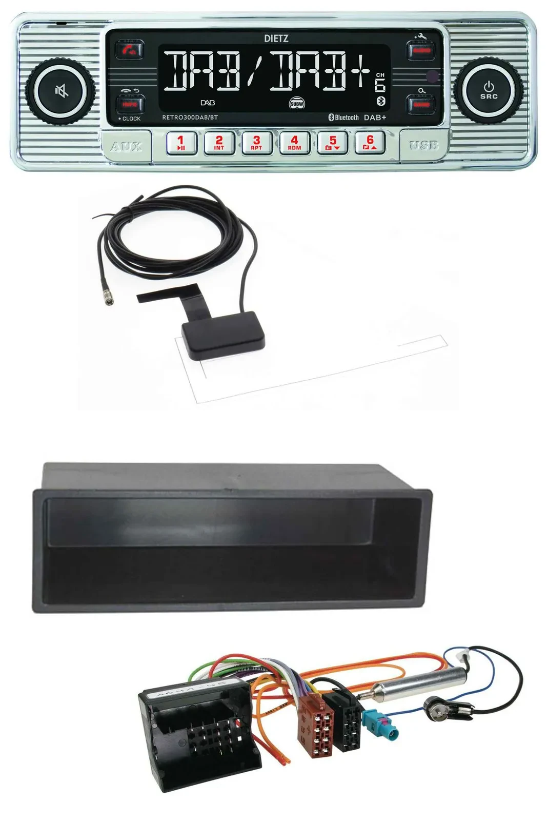 Dietz Bluetooth USB MP3 DAB Autoradio für Peugeot 207 307 Expert Partner