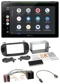 Pioneer 2DIN MP3 USB Bluetooth DAB Autoradio für Fiat 500 ISO ab 12 soft touch