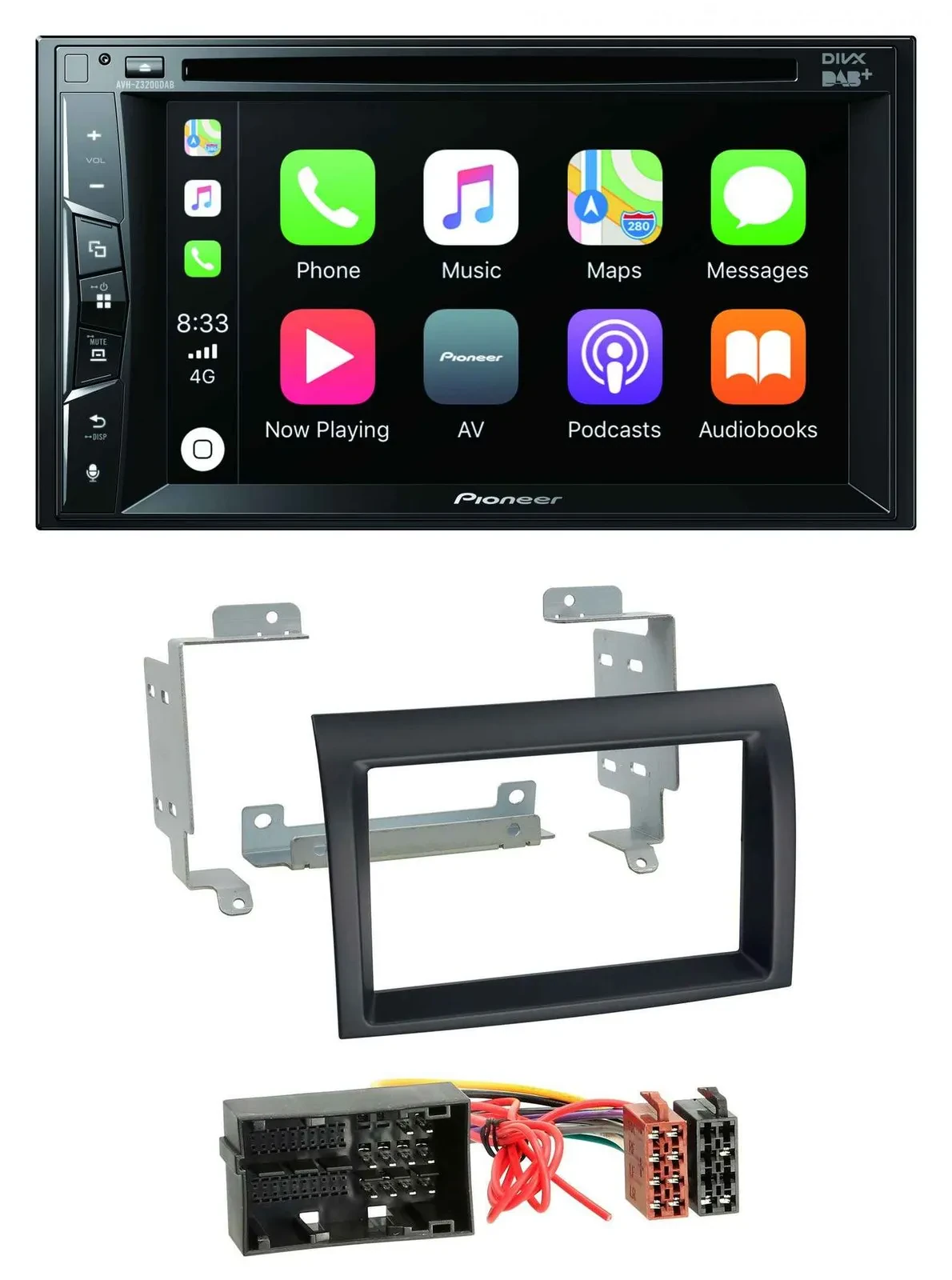 Pioneer MP3 USB DVD Bluetooth DAB 2DIN Autoradio für Citroen Jumper Fiat Ducato