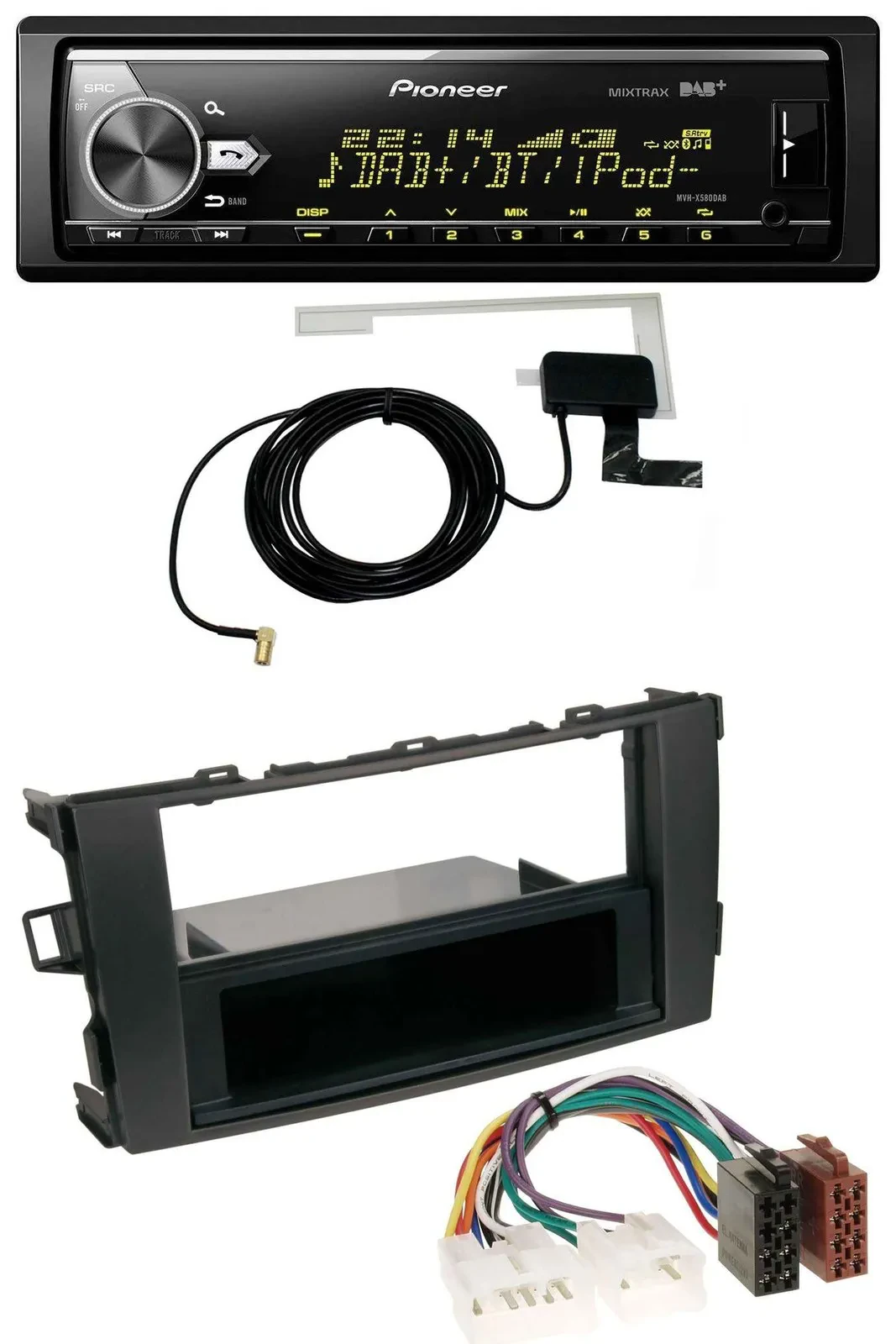 Автомагнитола Pioneer Bluetooth, DAB, USB, MP3 для Toyota Auris (с 2007)