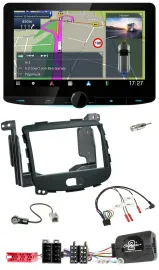 Kenwood Bluetooth DAB TMC 2DIN Lenkrad USB Navigation für Hyundai i10 09-13 Rubb