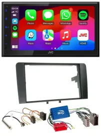 JVC Bluetooth 2DIN MP3 DAB USB Autoradio für Audi A3 8P 03-06 Aktivsystem ISO