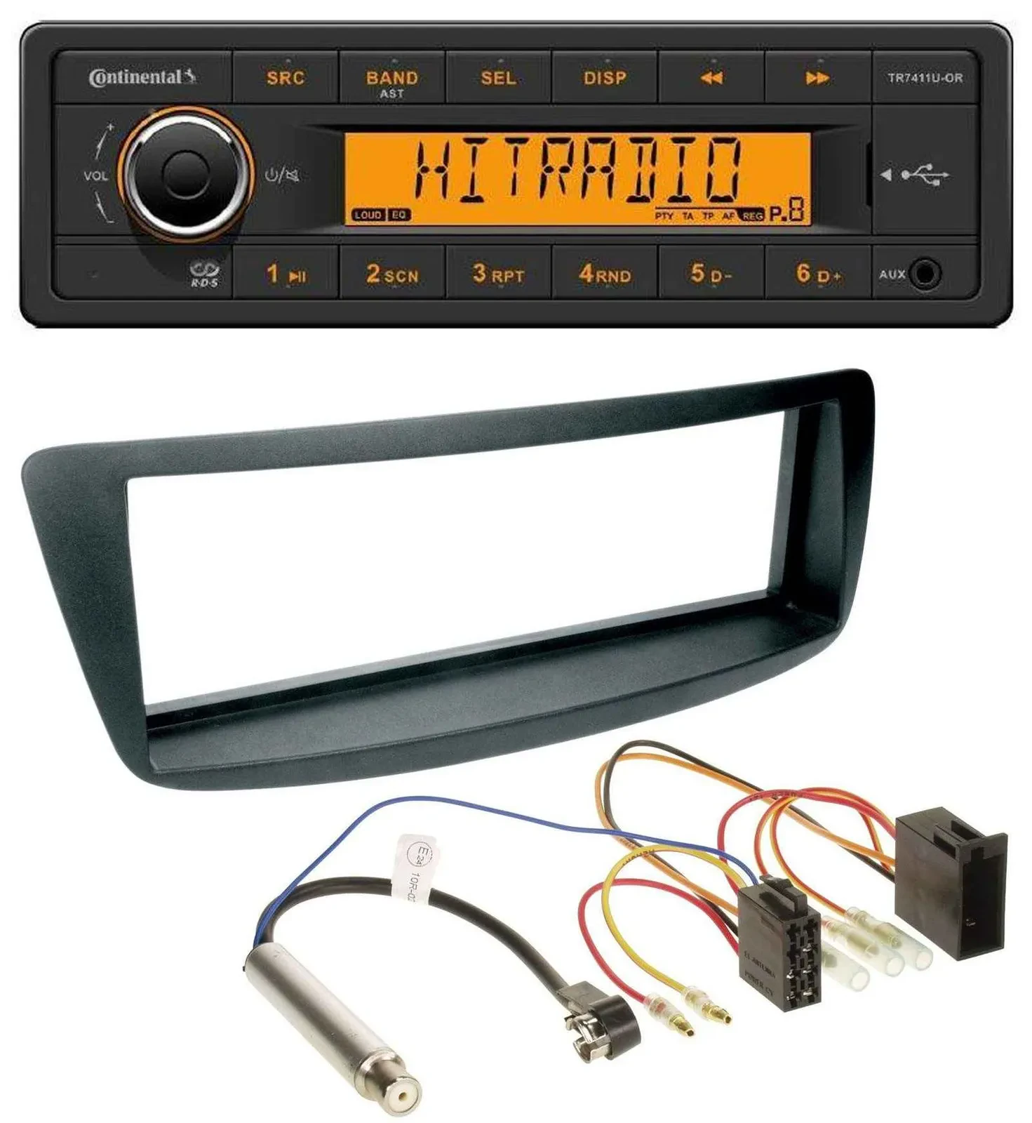 Continental 1DIN USB AUX MP3 Autoradio für Peugeot 107 Citroen C1 Phantomeinspei
