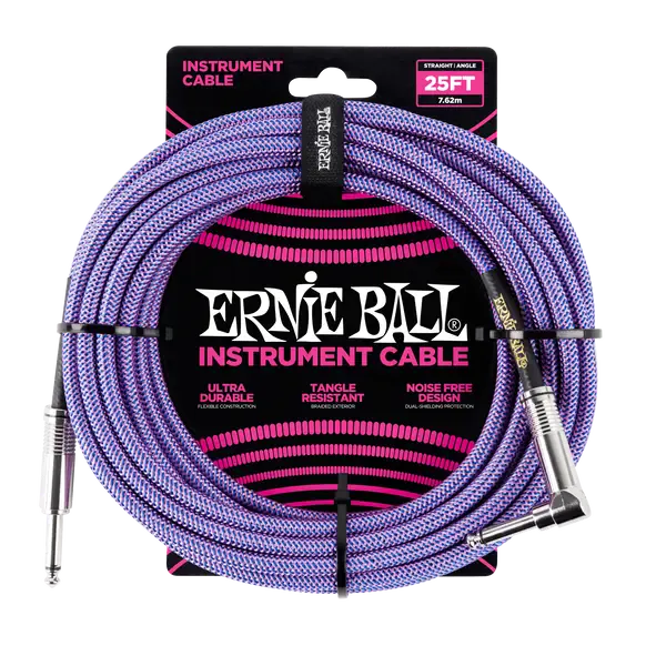 Инструментальный кабель Ernie Ball 6069 7.5м Braided Purple