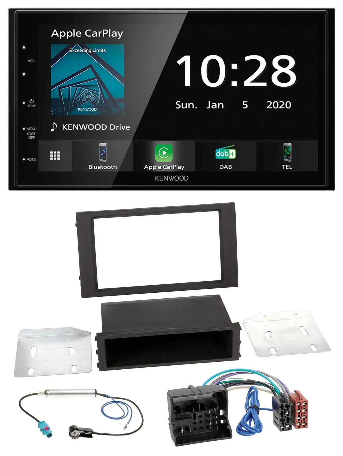 Автомагнитола для Seat Leon (с 2014) Kenwood 2-DIN, Bluetooth, DAB, USB, MP3