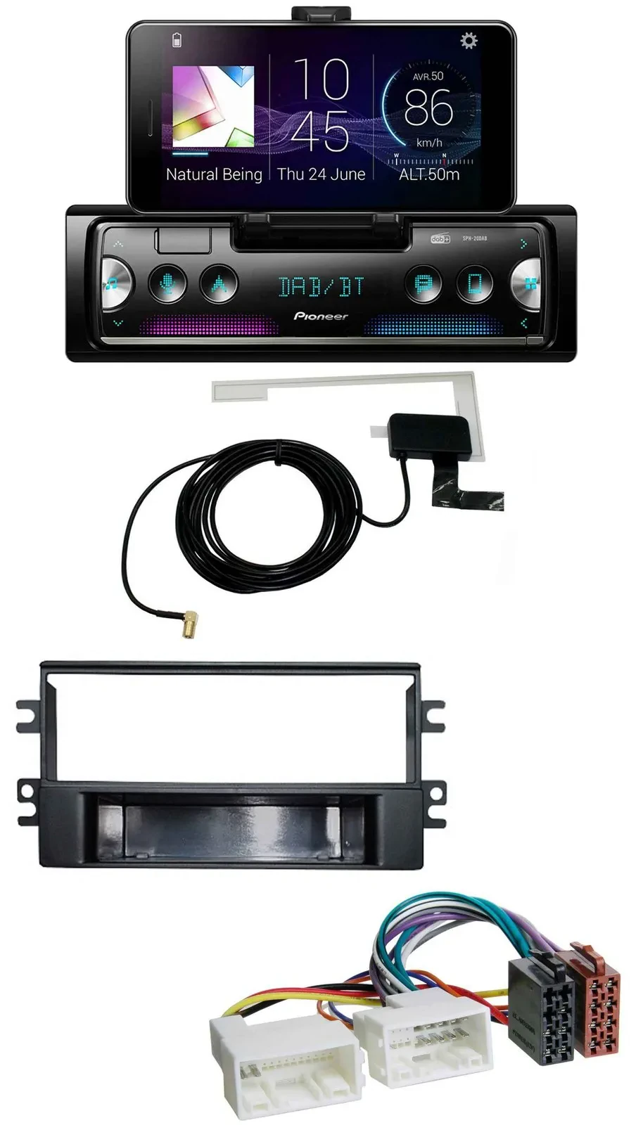 Pioneer DAB Bluetooth MP3 USB Autoradio für Kia Carens (ab 2007)