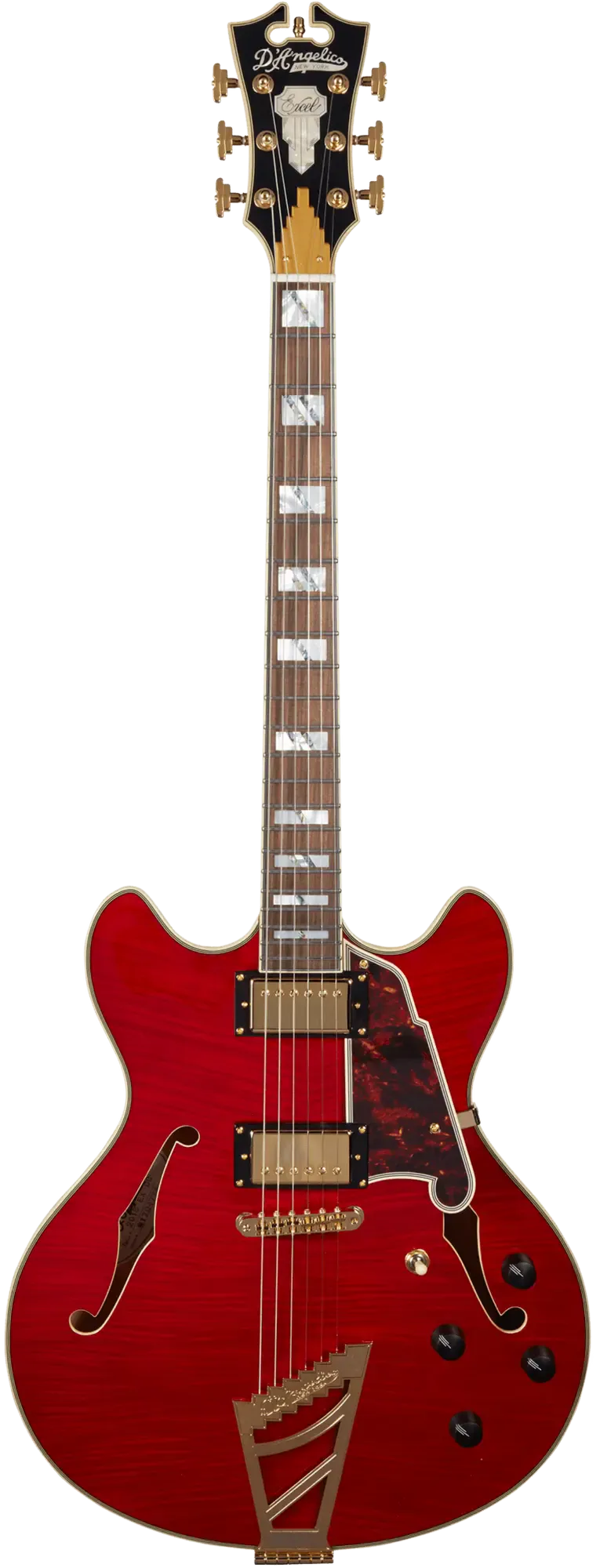 Электрогитара полуакустическая D'Angelico Excel DC Trans Cherry