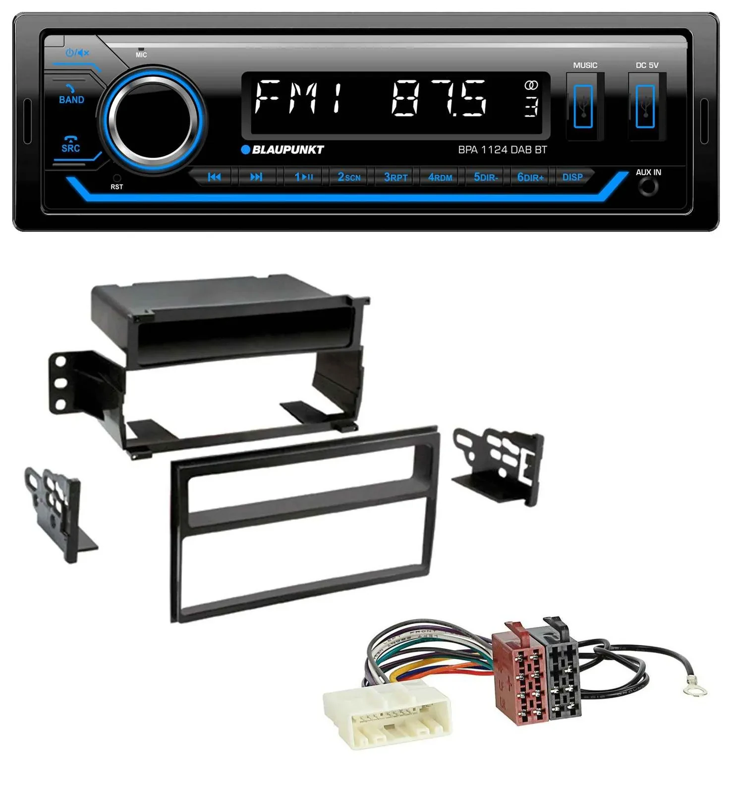 Blaupunkt Bluetooth USB DAB MP3 Autoradio für Nissan Versa / Tiida (ab 2007)
