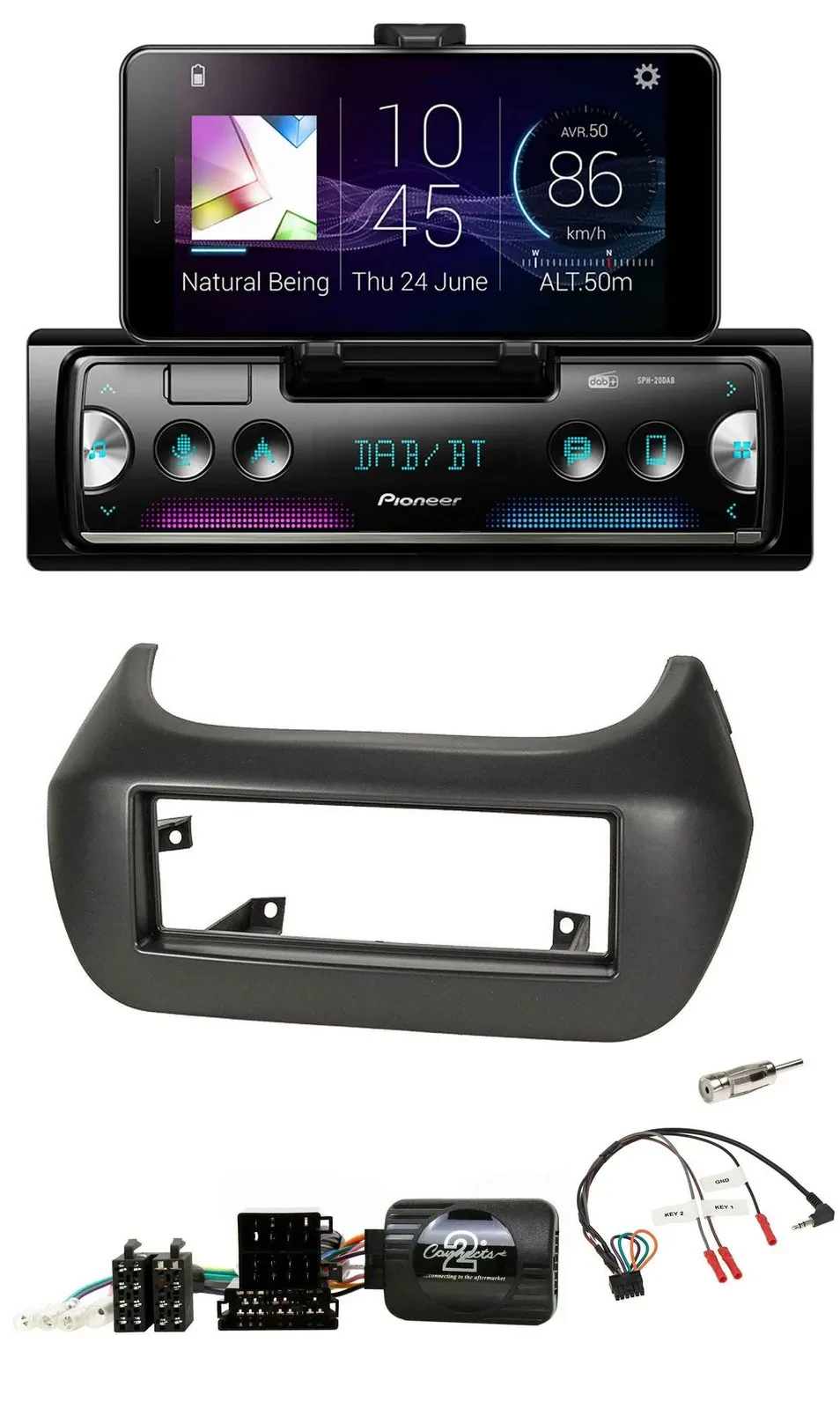 Автомагнитола Pioneer Bluetooth DAB USB для Fiat Fiorino/Citroen Nemo/Peugeot