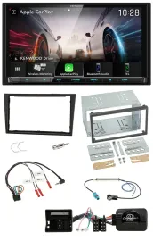 Kenwood Lenkrad 2DIN USB DAB Bluetooth Autoradio für Opel Corsa D 2006-2008 stea