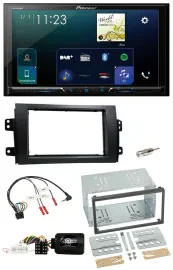 Pioneer Lenkrad Bluetooth USB 2DIN DAB Autoradio für Fiat Sedici Suzuki SX4