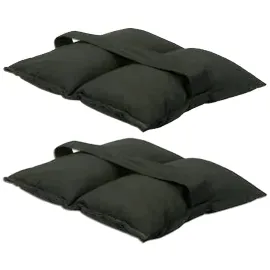 Global Truss GT-SB25 25 lb Black Canvas Sandbags for Lighting & Trussing 2 Pack