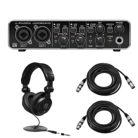 Behringer U-Phoria UMC204HD Audiophile 2x4 USB Audio/MIDI Interface with MIDAS M