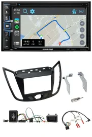 Alpine DAB TMC Bluetooth 2DIN USB Lenkrad Navigation für Ford Kuga DM2 ab 2013