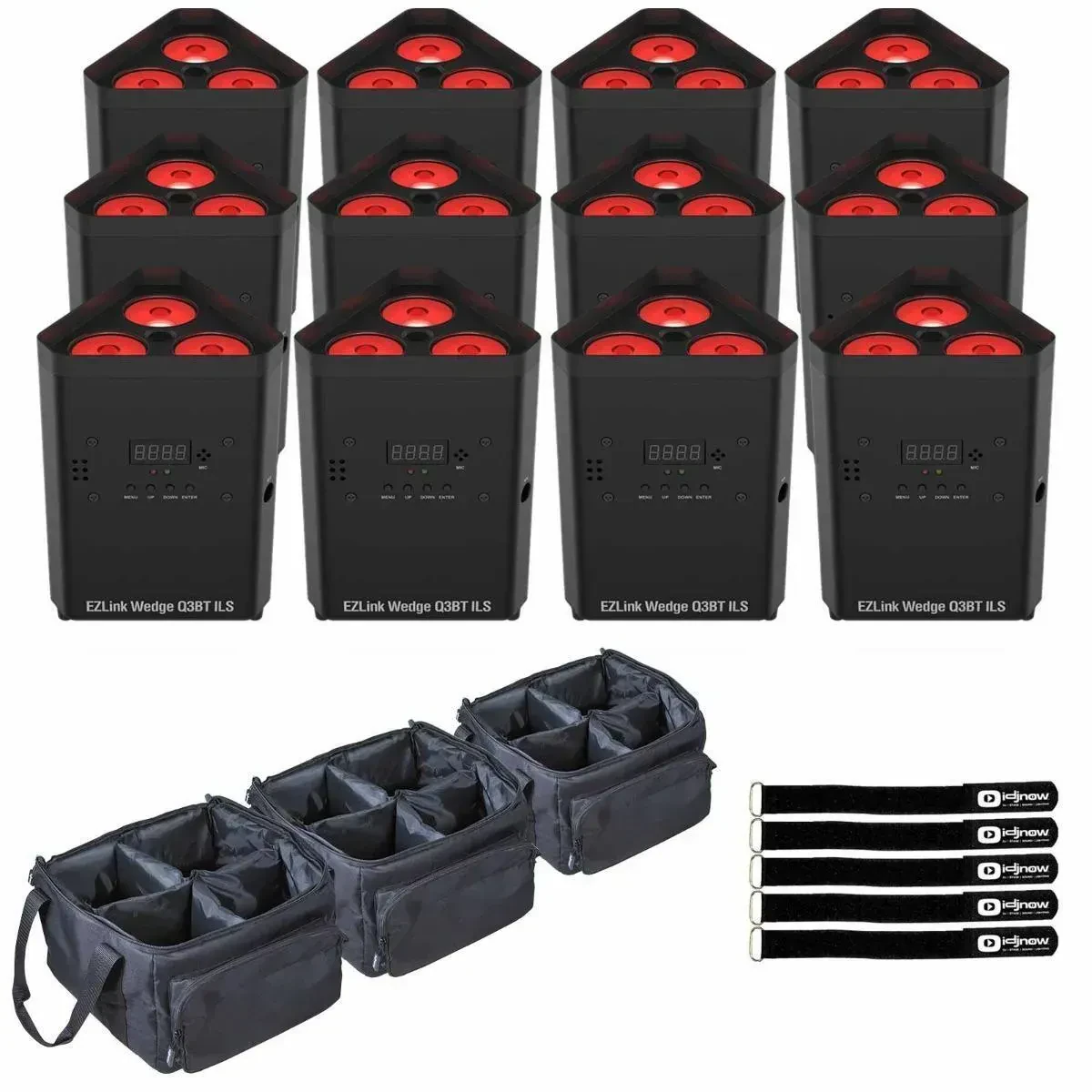 Светодиодный прибор Chauvet DJ EZlink Wedge Q3BT ILS LED RGBA с аксессуарами (12 штук)