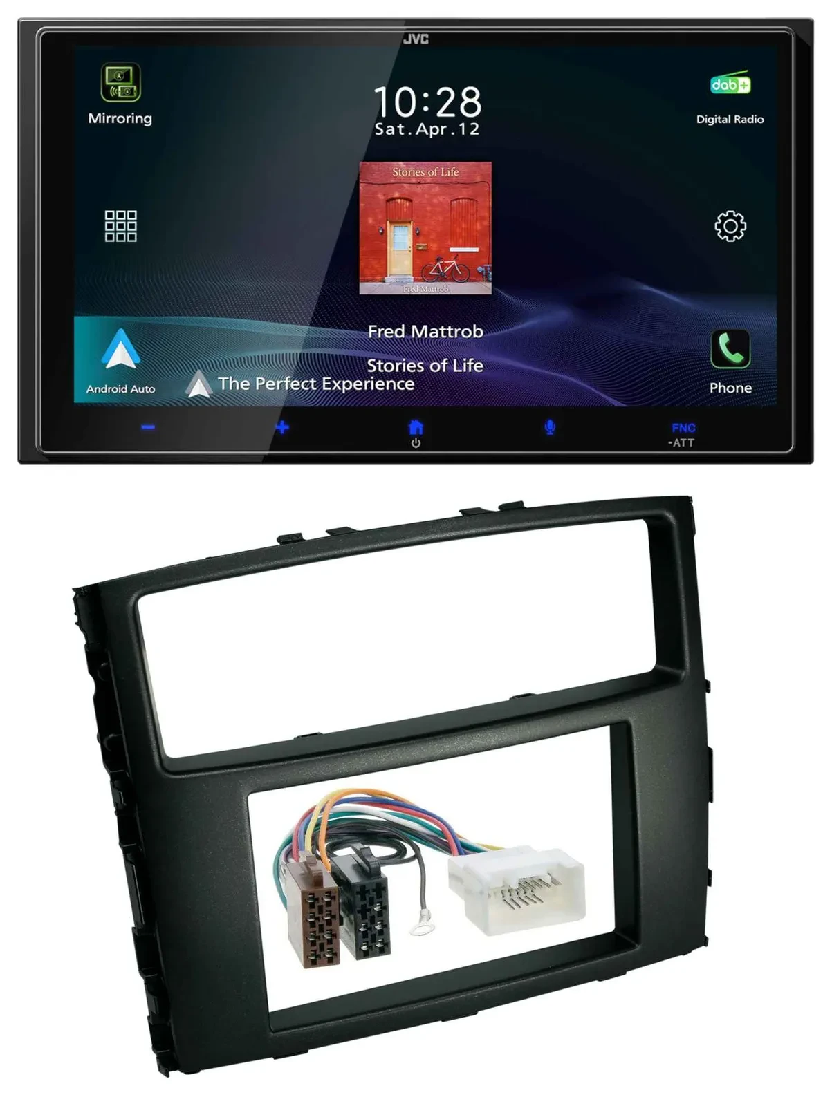 JVC USB Bluetooth 2DIN DAB MP3 Autoradio für Mitsubishi Pajero 2006-2014