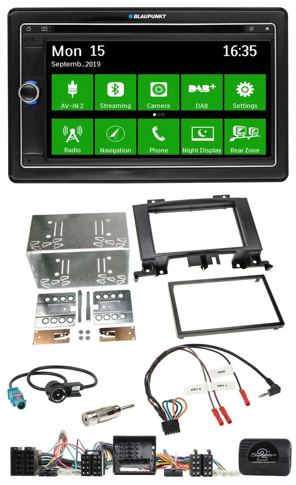 Blaupunkt Bluetooth 2DIN Lenkrad DAB USB TMC Navigation für Mercedes Sprinter Au