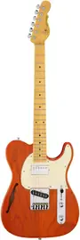 Электрогитара полуакустическая G&L Tribute ASAT Classic Bluesboy Semi-Hollow Clear Orange MP